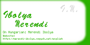 ibolya merendi business card